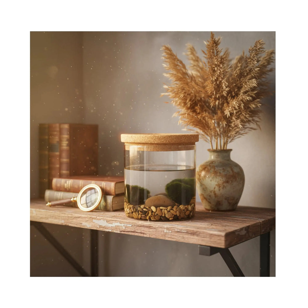 Mini Moss Ball Terrarium | Marimo Aquatic Ecosystem - Desk Gift_3_main