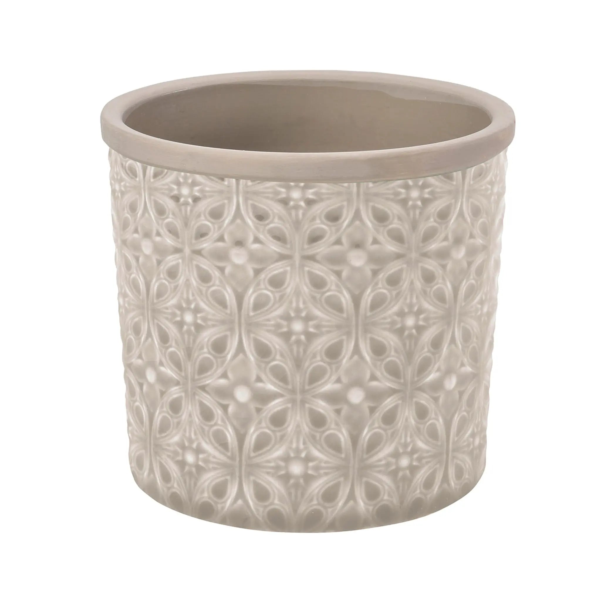 Porto Glazed Plant Pot - Grey Burgon &amp; Ball