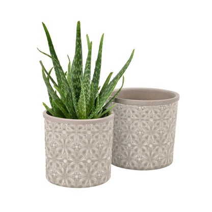 Porto Glazed Plant Pot - Grey Burgon &amp; Ball