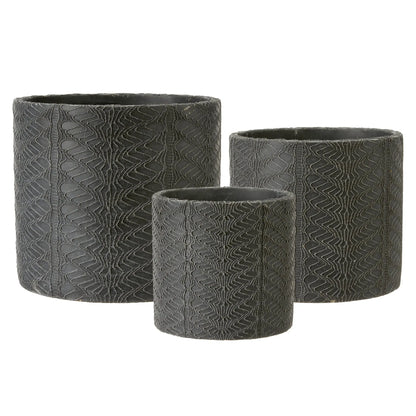 Zoe Plant Pot - Black Melange Wikholm